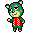 Charlise, an Animal Crossing villager. She's a green bear with a masculine presentation.