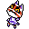 pixel friends | Kabuki Tiny pixel sprite of Kabuki, an Animal Crossing villager. He's a white cat wearing red kumadori face-paint, just like a Japanese kabuki actor.