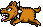 Cerberus, a ferocious stray dog, running and gnashing his teeth.