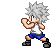Killua Zoldyk kicking.